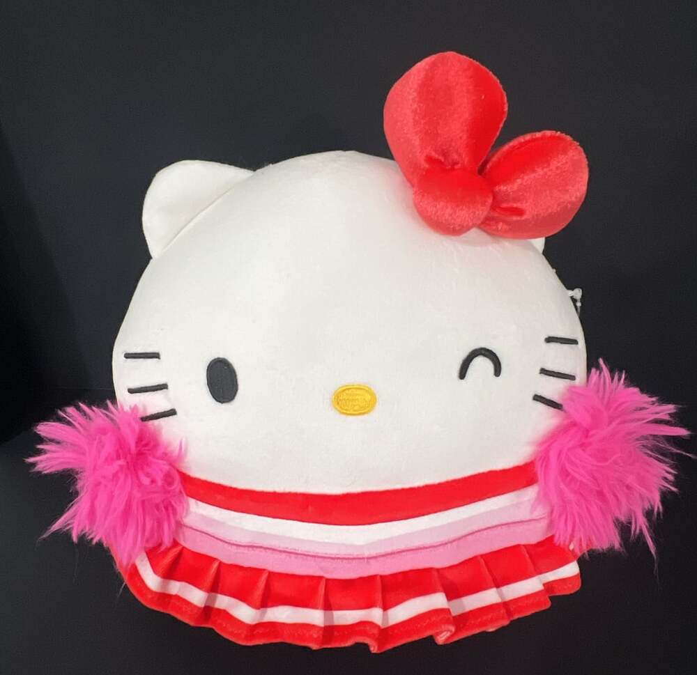 Authentic 8” Hello Kitty Cheer Squishmallow NWT Sanrio Jazwares SIL-35026.